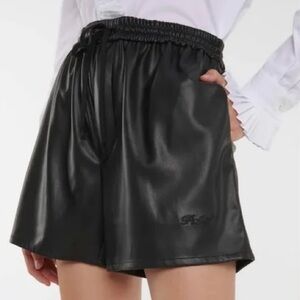 Philosophy di Lorenzo Serafini DRAWSTRING FAUX-LEATHER SHORT SZ 2